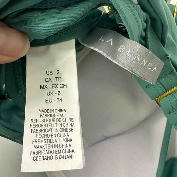 La Blanca NWT Women's Island Goddess Wrap Underwire Push‎ Up Swimsuit Top sz 2 - Picture 8 of 9